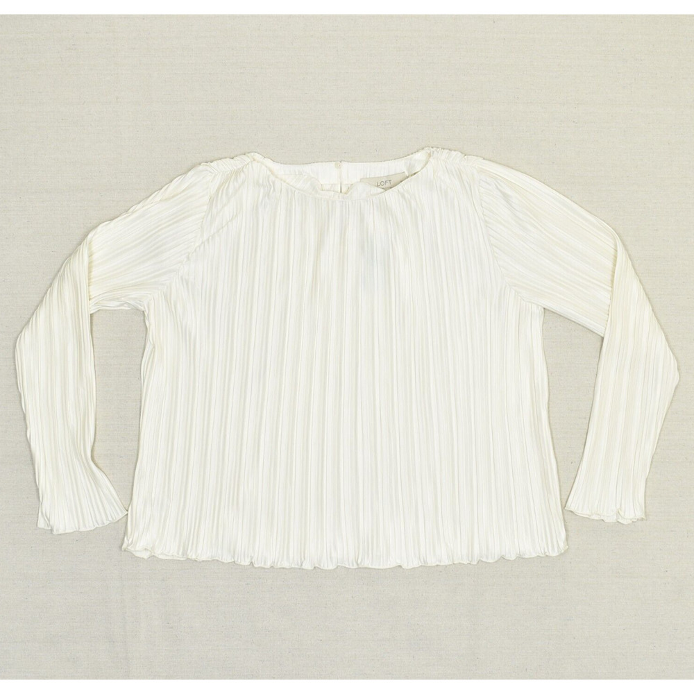 LOFT White Long Sleeve Top - Elegant
